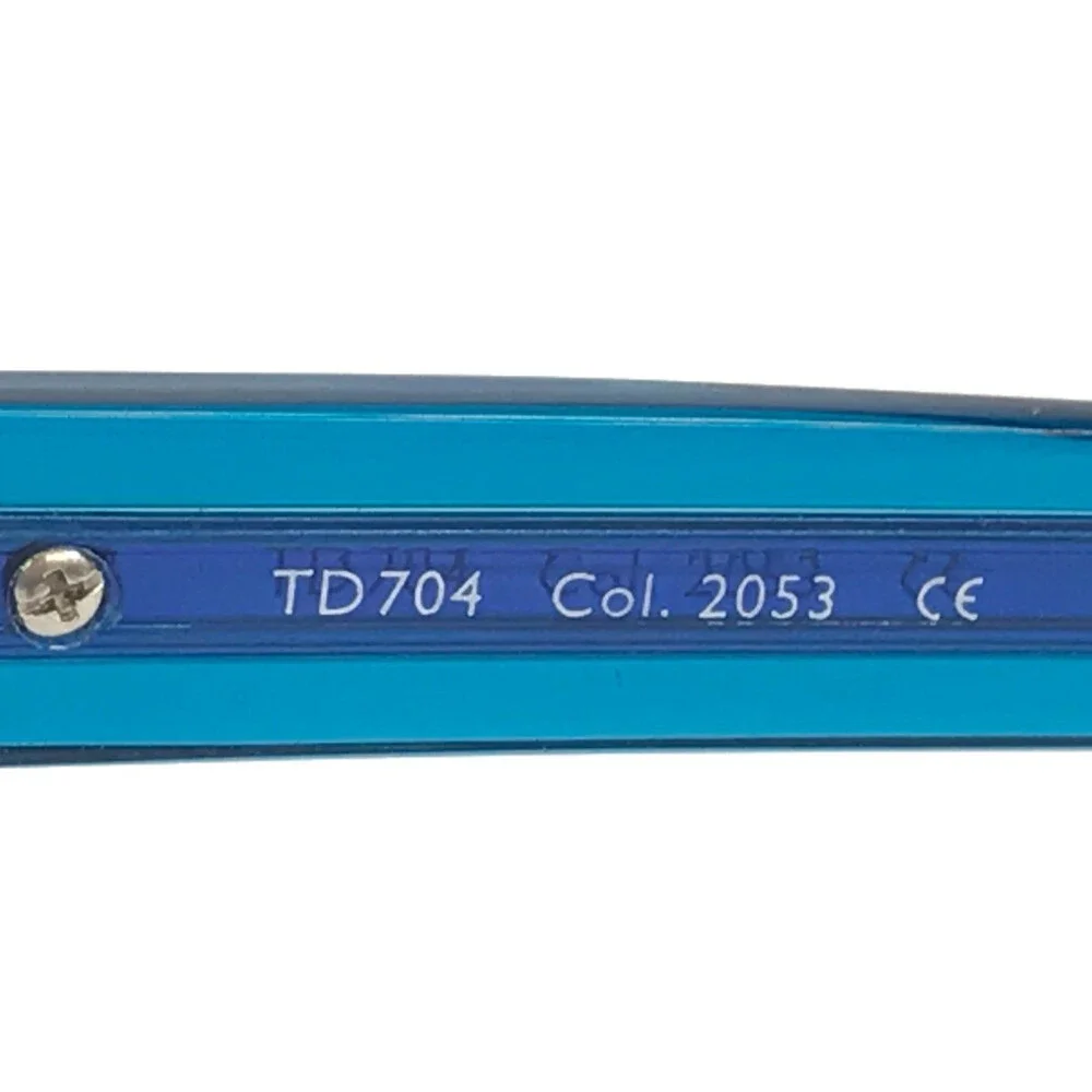 Tom Davies Eyeglasses Frames TD704 Col. 2053 Clear Blue Purple Square 52-20-145